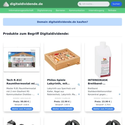 Screenshot digitaldividende.de