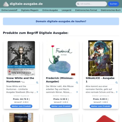 Screenshot digitale-ausgabe.de