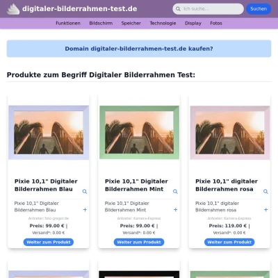 Screenshot digitaler-bilderrahmen-test.de