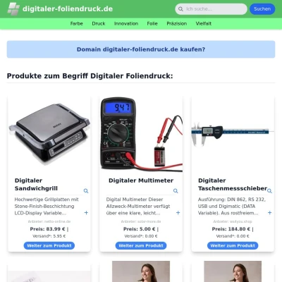 Screenshot digitaler-foliendruck.de