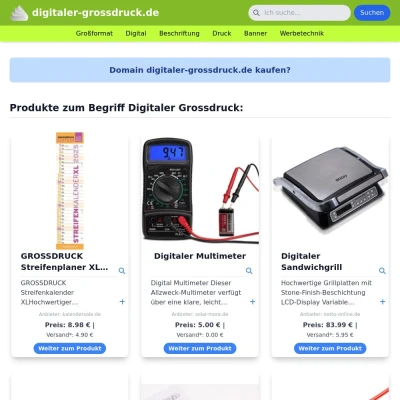 Screenshot digitaler-grossdruck.de