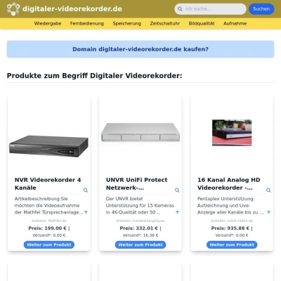 Screenshot digitaler-videorekorder.de