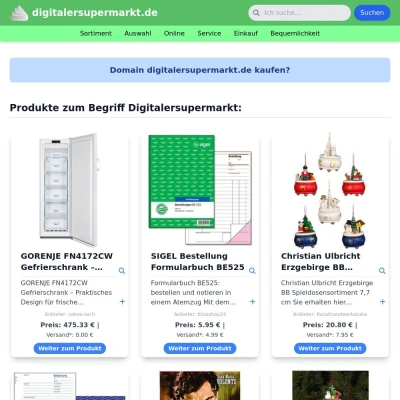 Screenshot digitalersupermarkt.de