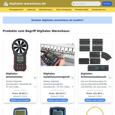 Screenshot digitales-warenhaus.de