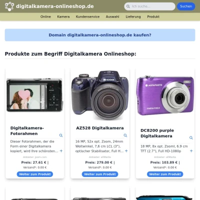 Screenshot digitalkamera-onlineshop.de