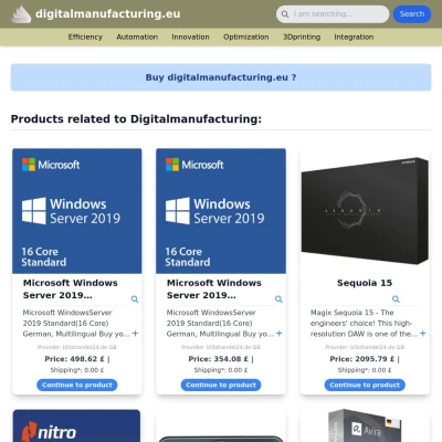 Screenshot digitalmanufacturing.eu