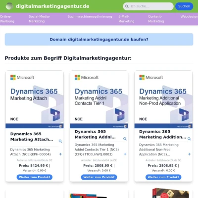 Screenshot digitalmarketingagentur.de