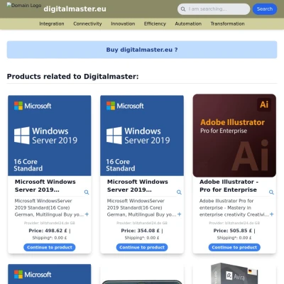Screenshot digitalmaster.eu
