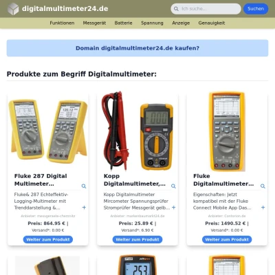 Screenshot digitalmultimeter24.de