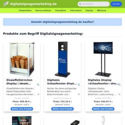 Screenshot digitalsignagemarketing.de