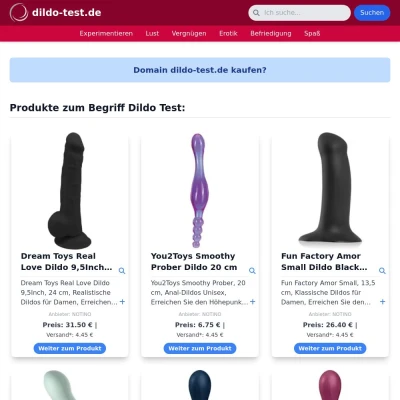 Screenshot dildo-test.de