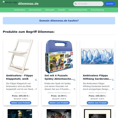 Screenshot dilemmas.de