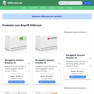 Screenshot dillkraut.de