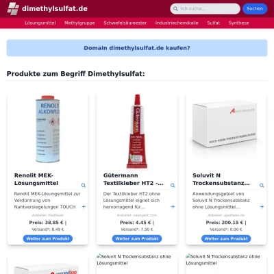 Screenshot dimethylsulfat.de