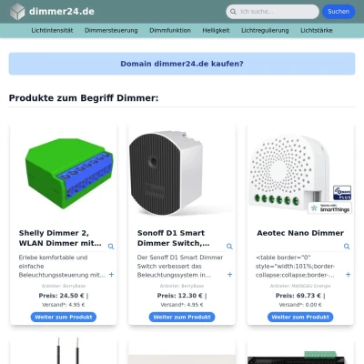 Screenshot dimmer24.de