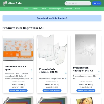 Screenshot din-a5.de