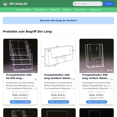 Screenshot din-lang.de