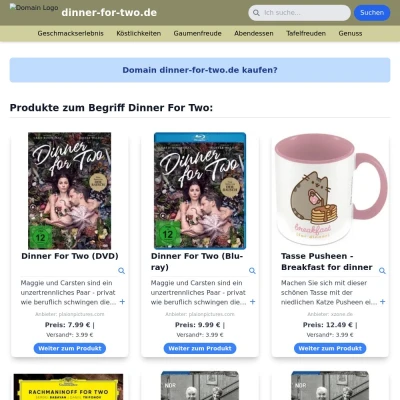 Screenshot dinner-for-two.de