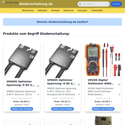 Screenshot diodenschaltung.de