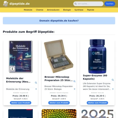 Screenshot dipeptide.de