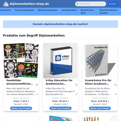 Screenshot diplomarbeiten-shop.de