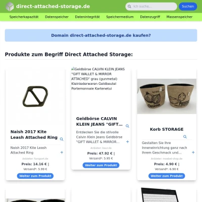 Screenshot direct-attached-storage.de