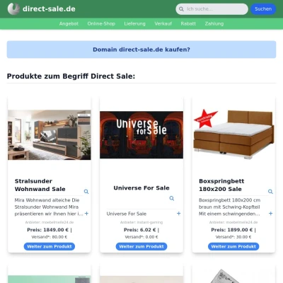 Screenshot direct-sale.de