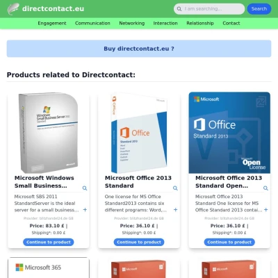 Screenshot directcontact.eu