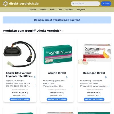 Screenshot direkt-vergleich.de
