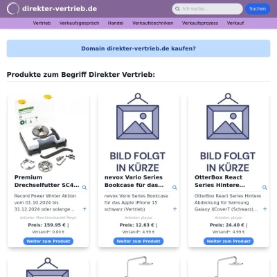 Screenshot direkter-vertrieb.de