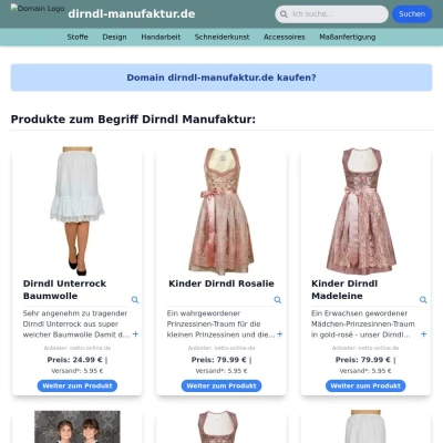 Screenshot dirndl-manufaktur.de