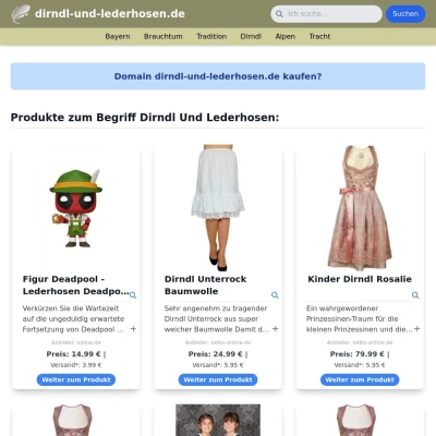 Screenshot dirndl-und-lederhosen.de