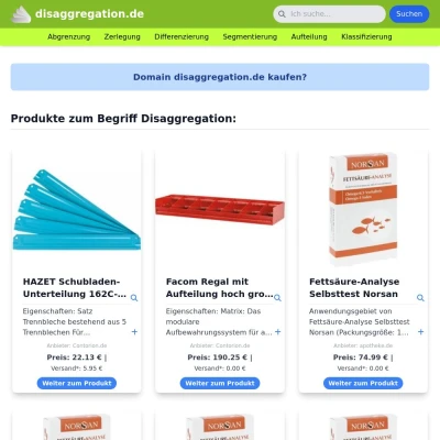 Screenshot disaggregation.de