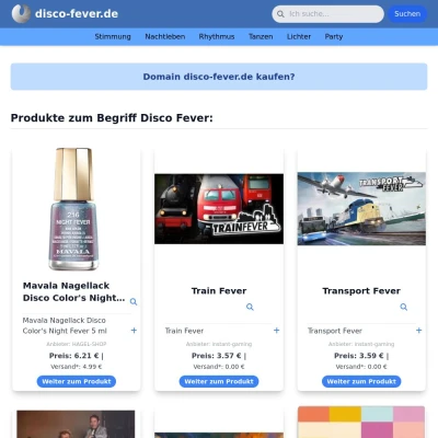 Screenshot disco-fever.de