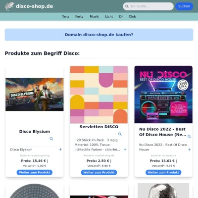 Screenshot disco-shop.de