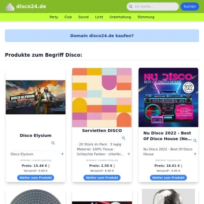 Screenshot disco24.de