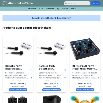 Screenshot discotheken24.de