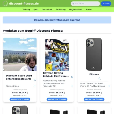 Screenshot discount-fitness.de