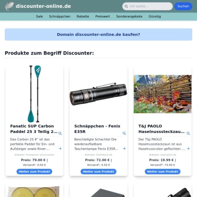 Screenshot discounter-online.de