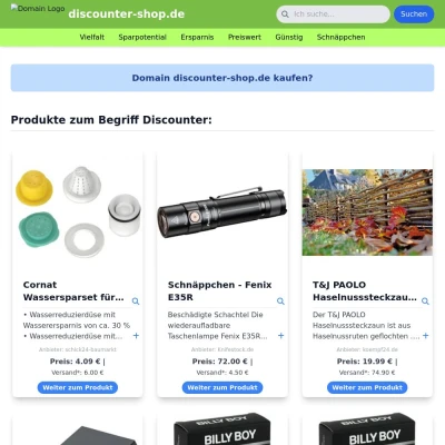 Screenshot discounter-shop.de