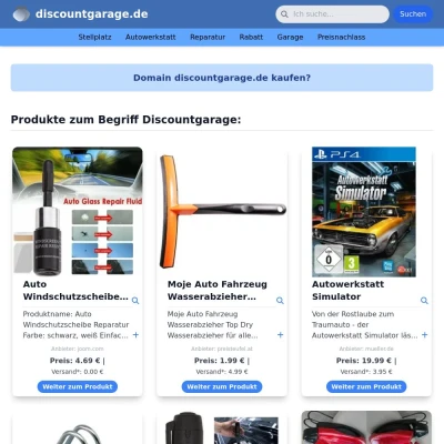 Screenshot discountgarage.de