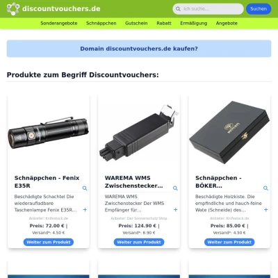 Screenshot discountvouchers.de