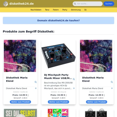 Screenshot diskothek24.de