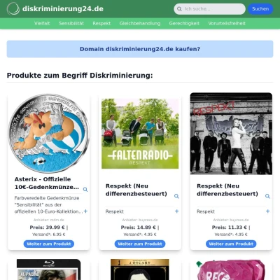 Screenshot diskriminierung24.de