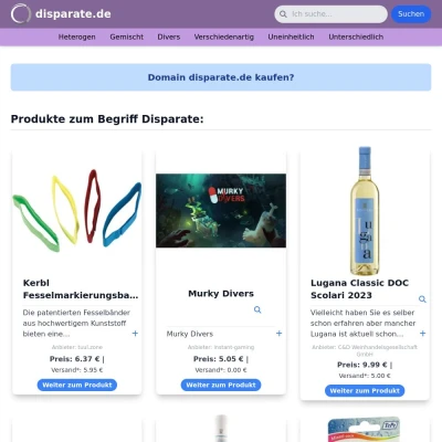 Screenshot disparate.de