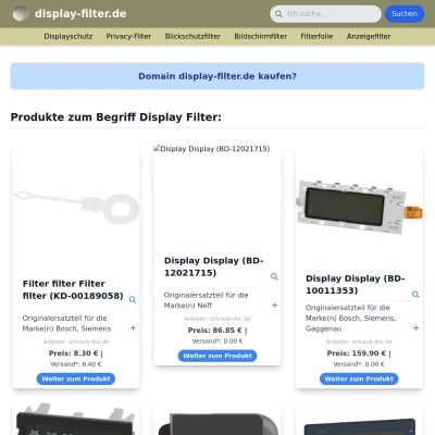 Screenshot display-filter.de