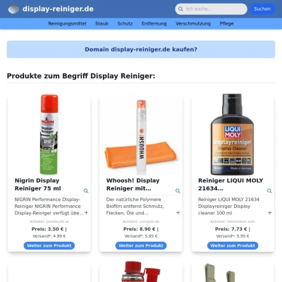 Screenshot display-reiniger.de