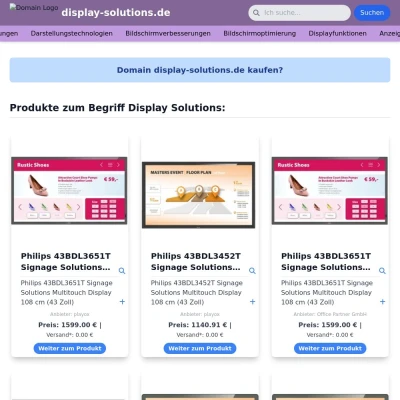 Screenshot display-solutions.de