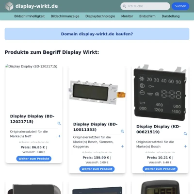 Screenshot display-wirkt.de
