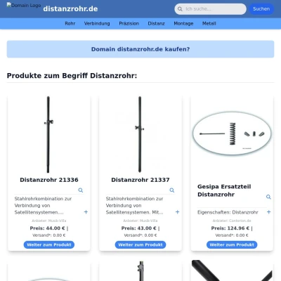 Screenshot distanzrohr.de